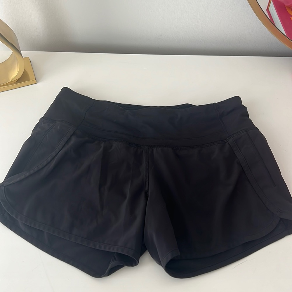 lululemon black shorts size 4 gently worn